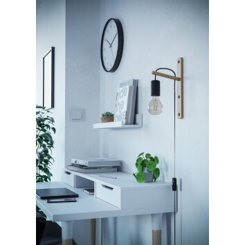 POCKLEY Plafonnier, Applique murale Luminaires Eglo Brun, Noir, 1 lumière