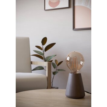 ASBY Lampe à poser Luminaires Eglo Brun foncé, 1 lumière