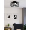 GINESTRONE-Z Plafonnier, Applique murale Luminaires Eglo LED Noir, 1 lumière, Changeur de couleurs