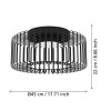 GINESTRONE-Z Plafonnier, Applique murale Luminaires Eglo LED Noir, 1 lumière, Changeur de couleurs