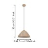 PODERE Suspension Luminaires Eglo Sable, 1 lumière