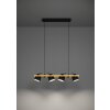 HORNWOOD-Z Suspension Luminaires Eglo LED Brun, Noir, 4 lumières, Changeur de couleurs