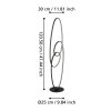 GIANELLA Lampadaire Luminaires Eglo LED Noir, 1 lumière GIANELLA Lampadaire Luminaires Eglo LED Noir, 1 lumière