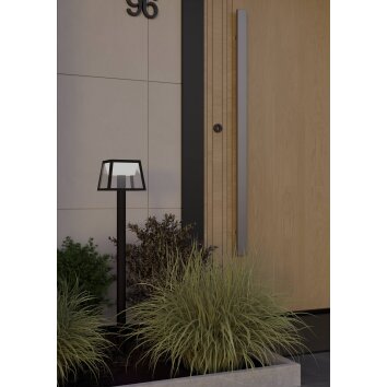 ALTILIA Lampe solaire Luminaires Eglo LED Noir, 1 lumière, Détecteur de mouvement