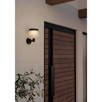 PANTETE Lampe solaire Luminaires Eglo LED Noir, 1 lumière, Détecteur de mouvement