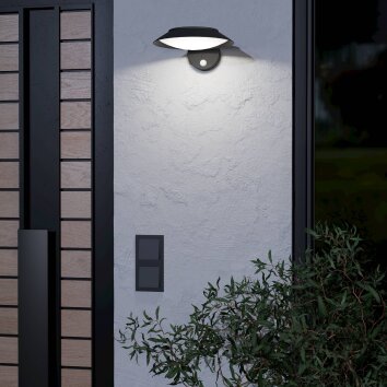 CERRISI Lampe solaire Luminaires Eglo LED Noir, 1 lumière, Détecteur de mouvement CERRISI Lampe solaire Luminaires Eglo LED Noir, 1 lumière, Détecteur de mouvement