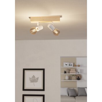 EGLO Plafonnier, Spot de plafond Luminaires Eglo Brun, Blanc