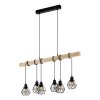 EGLO Suspension Luminaires Eglo Brun, Noir, 6 lumières