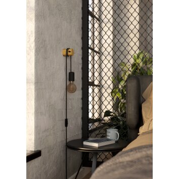BUDDON Applique murale Luminaires Eglo Brun, Noir, 1 lumière