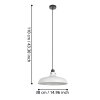 MATLOCK Suspension Luminaires Eglo Gris, Noir, 1 lumière