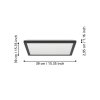 ROVITO-R Plafonnier Luminaires Eglo LED Noir, Télécommandes