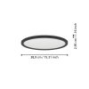 ROVITO-R Plafonnier Luminaires Eglo LED Noir, Télécommandes