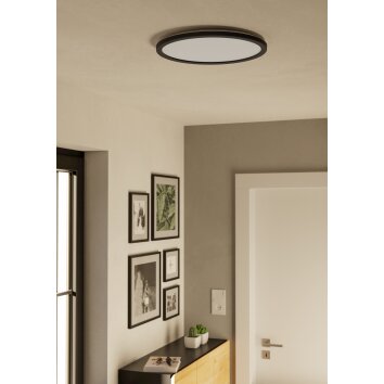 ROVITO-R Plafonnier Luminaires Eglo LED Noir, Télécommandes