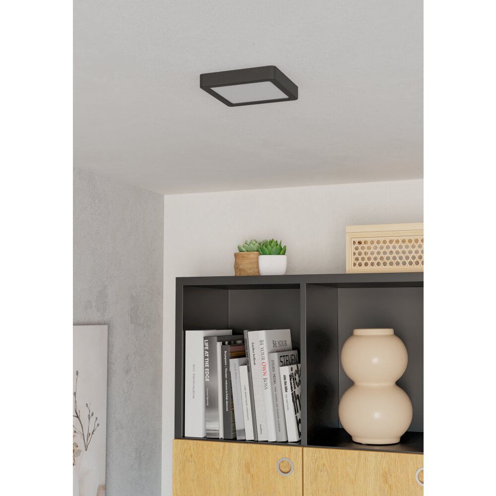 EGLO Plafonnier Luminaires Eglo LED Noir, Changeur de couleurs main product photo