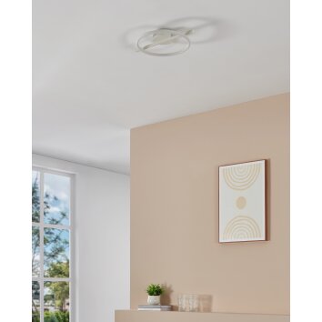 AMANDOLO Plafonnier Luminaires Eglo LED Blanc, Télécommandes, Changeur de couleurs