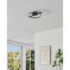AMANDOLO Plafonnier Luminaires Eglo LED Noir, Télécommandes, Changeur de couleurs