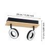 RIELVES Plafonnier, Spot de plafond Luminaires Eglo LED Brun, Noir