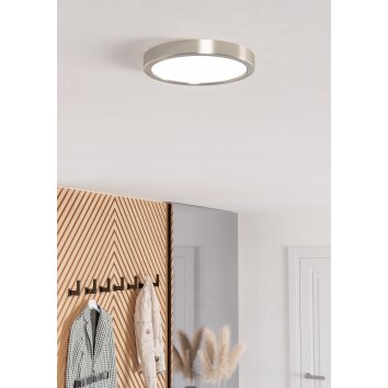 EGLO Plafonnier Luminaires Eglo LED Nickel mat, Changeur de couleurs