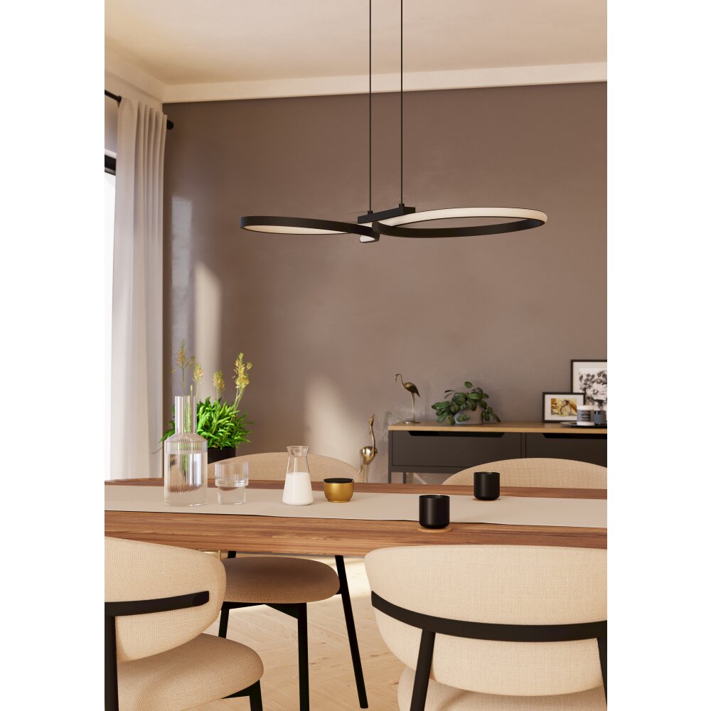 SERPINS Suspension Luminaires Eglo LED Noir main product photo