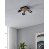 RIELVES Plafonnier, Spot de plafond Luminaires Eglo LED Brun, Noir