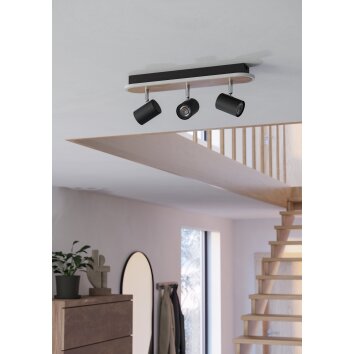 RIMBOCCHI Plafonnier, Spot de plafond Luminaires Eglo LED Brun, Noir
