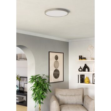 EGLO Plafonnier Luminaires Eglo LED Nickel mat, Changeur de couleurs