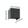 VALMONTONE Applique murale Luminaires Eglo LED Noir