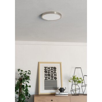 EGLO Plafonnier Luminaires Eglo LED Nickel mat, Changeur de couleurs