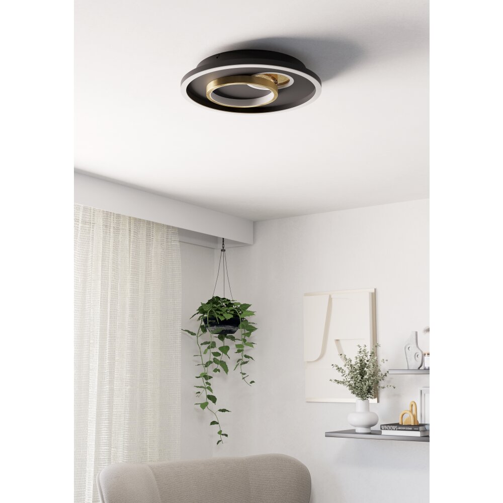 TIRIOLO Plafonnier, Applique murale / Plafonnier Luminaires Eglo LED Or, Noir main product photo