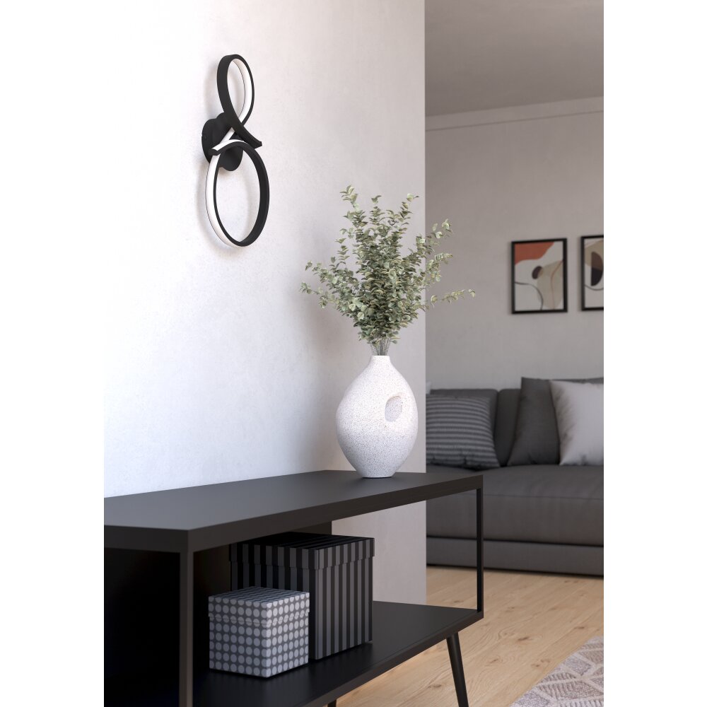 SERPINS Applique murale Luminaires Eglo LED Noir main product photo