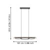 BOYAL Suspension Luminaires Eglo LED Brun, Noir