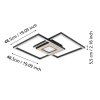 MARINELLO Plafonnier Luminaires Eglo LED Brun, Noir, Télécommandes