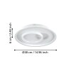 TIRIOLO Plafonnier, Applique murale / Plafonnier Luminaires Eglo LED Argenté, Blanc