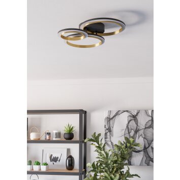 CALLIERA Plafonnier Luminaires Eglo LED Laiton, Noir
