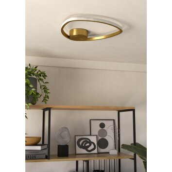 MOSCHELLA Plafonnier Luminaires Eglo LED Laiton, Changeur de couleurs