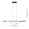 CONAPRATO Suspension Luminaires Eglo LED Laiton, Noir