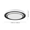MOSCHETTA Plafonnier Luminaires Eglo LED Noir, Changeur de couleurs