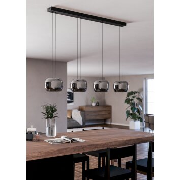 HORTUNAS Suspension Luminaires Eglo LED Noir