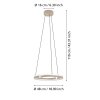 MEZZOMONTE Suspension Luminaires Eglo LED Sable, Télécommandes