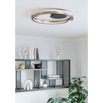 MEZZOMONTE Plafonnier Luminaires Eglo LED Bronze, Noir, Télécommandes