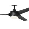 ORCUTT Ventilateur de plafond lumineux Luminaires Eglo LED Noir, Télécommandes