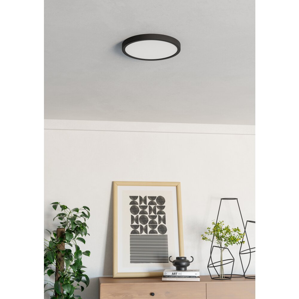 6-Z Plafonnier Luminaires Eglo LED Noir, Changeur de couleurs main product photo