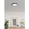 6-Z Plafonnier Luminaires Eglo LED Noir, Changeur de couleurs