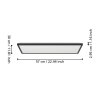 ROVITO-Z Plafonnier Luminaires Eglo LED Noir, Changeur de couleurs