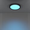 6-Z Plafonnier Luminaires Eglo LED Noir, Changeur de couleurs