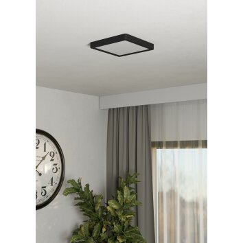 6-Z Plafonnier Luminaires Eglo LED Noir, Changeur de couleurs