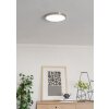 6-Z Plafonnier, Applique murale Luminaires Eglo LED Nickel mat, Changeur de couleurs