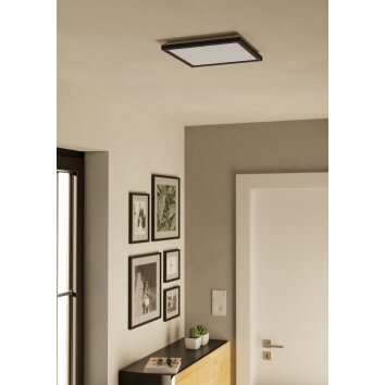 ROVITO-Z Plafonnier Luminaires Eglo LED Noir, Changeur de couleurs