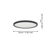 ROVITO-Z Plafonnier Luminaires Eglo LED Noir, Changeur de couleurs