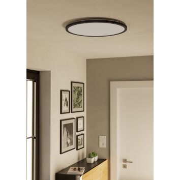 ROVITO-Z Plafonnier Luminaires Eglo LED Noir, Changeur de couleurs